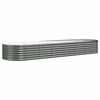 vidaXL Letto Giardino Acciaio Zincato 296x80x36 cm Grigio
