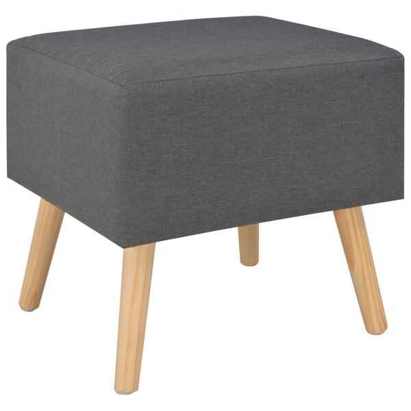 vidaXL Comodini Grigio Scuro 2 pz 40x35x40 cm in Tessuto