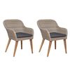 vidaXL Sedie da Esterno con Cuscini 2 pz in Polyrattan Marrone