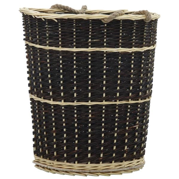 vidaXL Cesta per Legna con Spallacci 50x44x58cm Salice Naturale