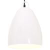 vidaXL Lampada a Sospensione Industriale 25 W Bianca Rotonda 32 cm E27