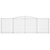 vidaXL Cesto Gabbione ad Arco 400x50x120/140 cm Ferro Zincato