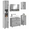 vidaXL Set di mobili per il bagno 5 pcs Grigio sonoma 30 x 35 x 192 cm