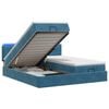 vidaXL Letto Ottomano con Materasso e LED Blu scuro 180 x 200 cm