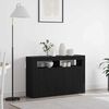 vidaXL Credenza Rovere Nero 116 x 30 x 75 cm Legno multistrato