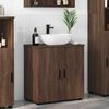 vidaXL Mobile da Bagno con porta Rovere Marrone 61 x 35 x 64 cm
