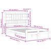 vidaXL Letto Libreria senza Materasso 135x190 cm in Legno di Pino