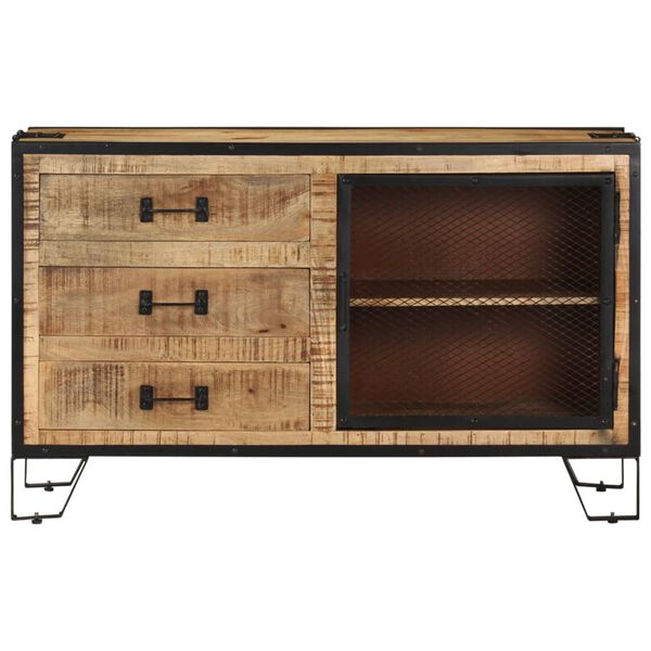 vidaXL Credenza 100x31x60 cm in Legno Massello di Mango Grezzo