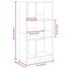 vidaXL Libreria Rovere Fumo 57x28,5x107,5 cm in Legno Multistrato