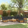 vidaXL Set Divano da Giardino 11 pz con Cuscini Legno Massello Acacia