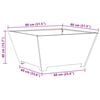 vidaXL Focolare Marrone 80 x 80 x 40 cm Acciaio