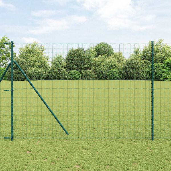 vidaXL Recinzione Euro Verde 1.6 x 10 m Ferro rivestito in PVC
