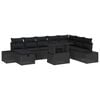 vidaXL Set Divano da Giardino 11 pz polyrattan