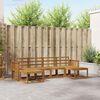 vidaXL Set di divani da esterno 6 pcs Naturale Legno multistrato