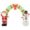 vidaXL Arco con Babbo Natale Gonfiabile e Pupazzo di Neve LED 223 cm