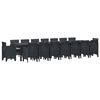 vidaXL Set da pranzo da giardino con cuscini 17 pz Antracite PP