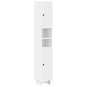 vidaXL Armadio da Bagno con Ripiano Aperto EDE Bianco 30 x 31 x 190 cm