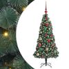 vidaXL Albero di Natale artificiale preilluminato con set di palline