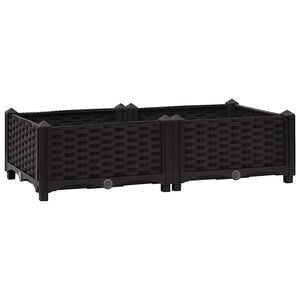 vidaXL Fioriera Rialzata 80x40x23 cm in Polipropilene