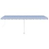 vidaXL Tenda da Sole Autoportante Automatica 600x350 cm Blu Bianca