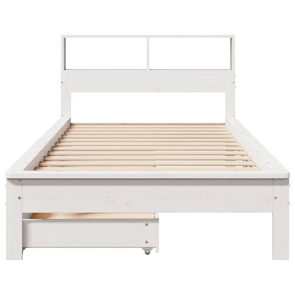 vidaXL Letto Libreria senza Materasso Bianca 90x200 cm Legno di Pino