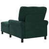 vidaXL Chaise Lounge con cuscino Verde Scuro 91 x 157 x 91 cm Velluto