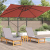vidaXL Parasol Roma a braccio Rosso e Nero 352 x 251 x 260 cm
