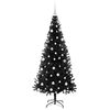 vidaXL Albero di Natale con 300 LED con supporto Nero 180 cm PVC