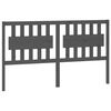 vidaXL Testiera per Letto Grigia 155,5x4x100 cm Legno Massello di Pino