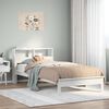 vidaXL Letto Libreria senza Materasso Bianco 90x190 cm Massello Pino