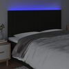 vidaXL Testiera a LED Nera 160x5x118/128 cm in Tessuto
