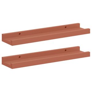 vidaXL Scaffale da parete 2 pcs Rosso 40 x 9 x 3 cm Legno multistrato
