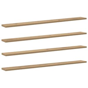 vidaXL Scaffale 4 pcs Marrone 100 x 10 x 1,5 cm Legno multistrato