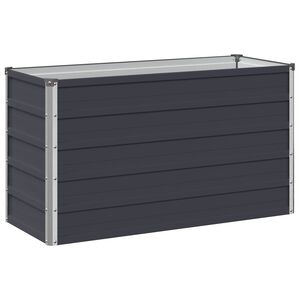 vidaXL Letto rialzato da giardino Antracite 100 x 40 x 55 cm