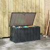 vidaXL Scatola di Stoccaggio per Giardino Nero 101 x 56,5 x 50 cm