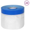 vidaXL Film adesivo per mascheratura 12 pz Trasparente e Blu