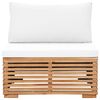 vidaXL Divano Centrale da Giardino con Cuscino Crema Massello di Teak