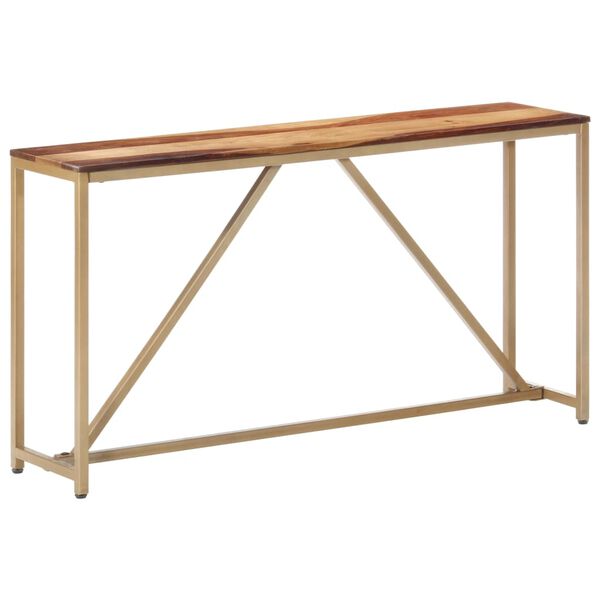 vidaXL Tavolo Consolle 140x35x76 cm in Legno Massello di Sheesham