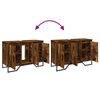 vidaXL Mobile Lavabo Bagno Rovere Fumo 91x35x60 cm in Truciolato