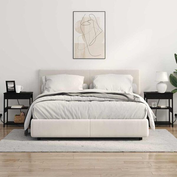 vidaXL Armadio da Notte Rovere Nero 41 x 31 x 51 cm Legno multistrato