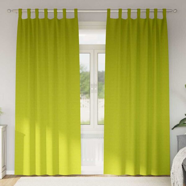 vidaXL Tende Blackout con Anelli 2 pcs Verde 245 x 140 cm Poliestere