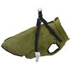 vidaXL Cappotto Cani Imbracatura Impermeabile Riflettente Verde L52
