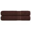 vidaXL Asciugamani FROGN 2 pz Marrone 100x200 cm 360 g/m&sup2;