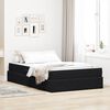 vidaXL Letto con contenitore e materasso Nero 120 x 190 cm Velluto