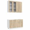 vidaXL Unit&agrave; Cucina LYON 4 pz Rovere Sonoma Legno ingegnerizzato