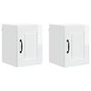 vidaXL Mobile da cucina con porta 2 pcs Bianco Lucido 30 x 31 x 40 cm