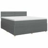 vidaXL Letto box spring con materasso Grigio Scuro 180 x 200 cm