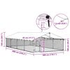 vidaXL Gabbia per Cani da Esterno con Tetto 600x300x150 cm
