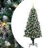 vidaXL Albero di Natale artificiale con 300 LED Verde 180 cm
