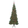 vidaXL Albero di Natale Artificiale Angolare con 300 LED Verde 180 cm